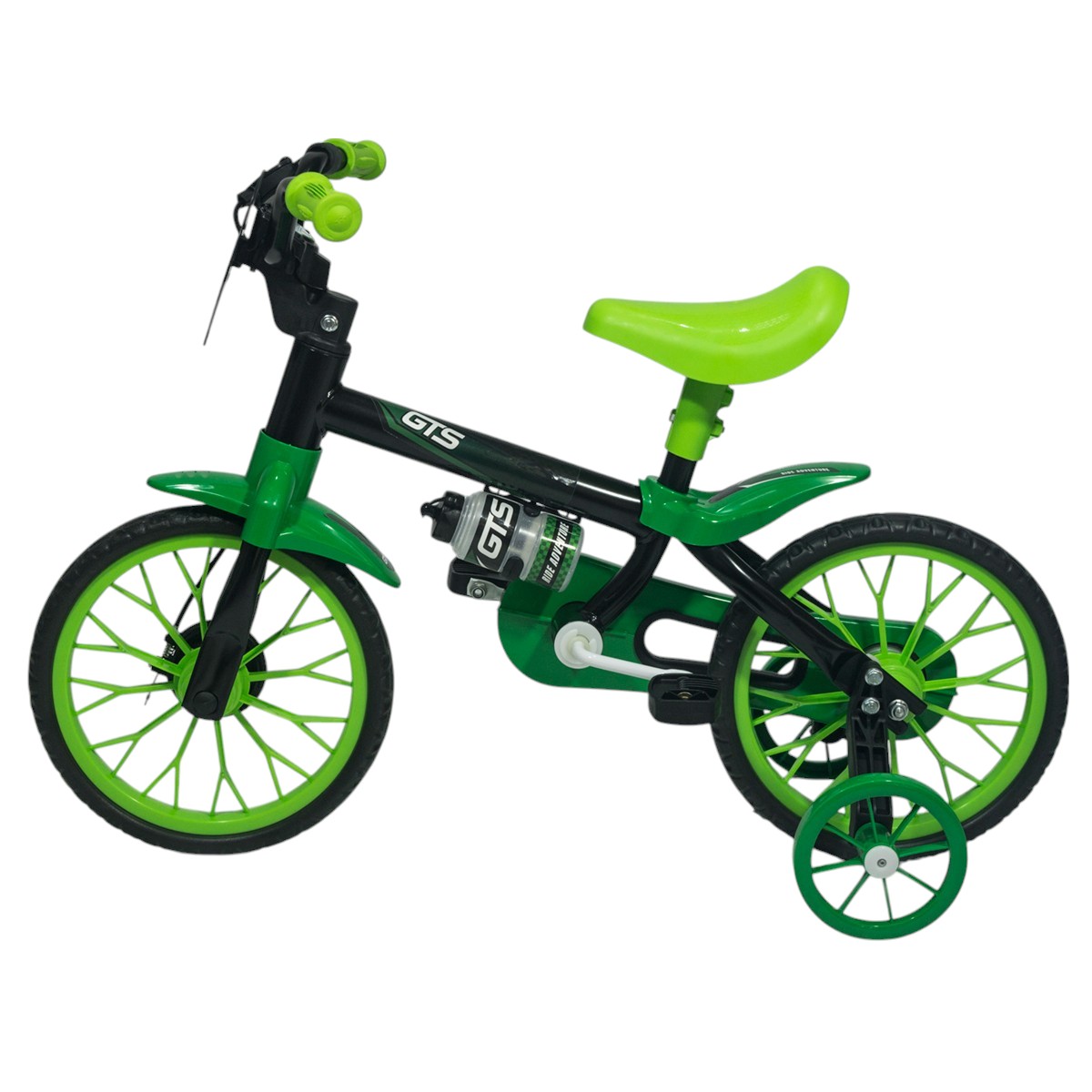 Bicicleta de paseo R12 GTS con cantimplora verde Bicicleta de paseo R12 GTS con cantimplora verde